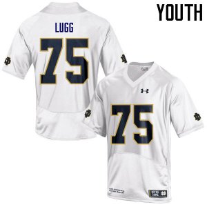 Notre Dame Fighting Irish Youth Josh Lugg #75 White Under Armour Authentic Stitched College NCAA Football Jersey ZBR8599KF